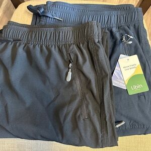 2 Pair Light Weight Zipper Pocket Plus Size Pants